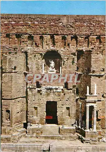 Cartes postales moderne Orange Vaucluse Interieur du Theatre Antique le grand Mur et statue de l Empereur Auguste