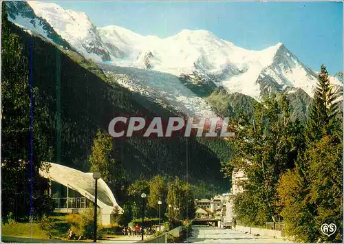 Cartes postales moderne Chamonix Mont Blanc L Arve le centres sportif et le Massif du Mont Blanc