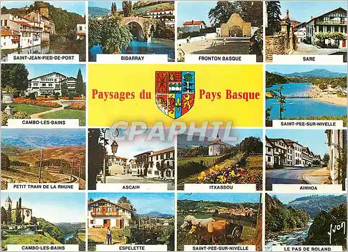 Moderne Karte Paysages du Pays Basque Pyrenees Atlantiques