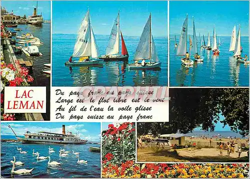 Cartes postales moderne Le Lac Leman Fance Suisse