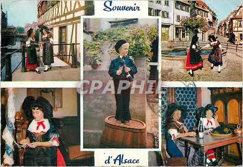 Cartes postales moderne Souvenir d Alsace Folklore