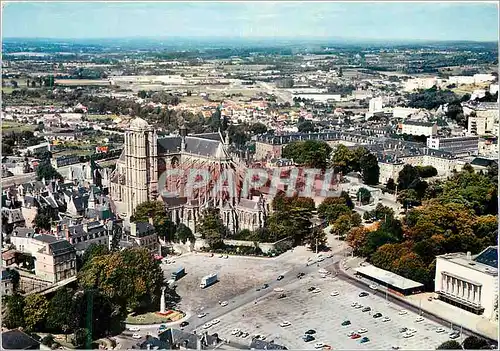 Moderne Karte Le Mans Sarthe La cathedrale