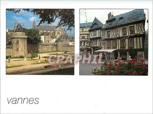 Cartes postales moderne Vannes Morbihan Les remparts les jardins et les vieilles maisons
