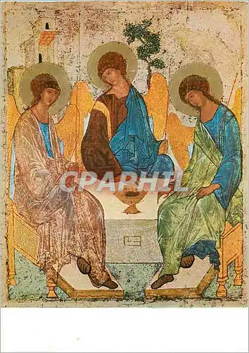 Cartes postales moderne Trinitats Lkone von der lkonostasis der Dreifaltigkeitskathedrale im Kloster der Dreifaltigkeit