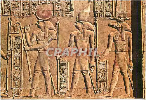 Cartes postales moderne Relief du Sebekh Horus et Hathor