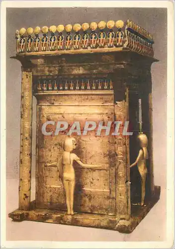 Cartes postales moderne Tut Ank Amens Treasures Canopic shrine an gilt wooden sled it contained the alabaster canopic bo