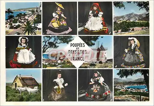 Cartes postales moderne Poupees et Paysages de France Nicoise et Nice Pyreneenne et Mont Louis