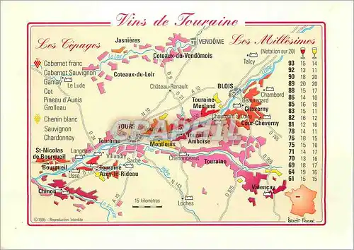 Moderne Karte Benoit France Vins de Touraine