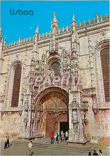 Cartes postales moderne Lisboa Monastere Jeronimos Porte principale