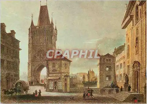 Cartes postales moderne Praha La place des Chevaliers de Croix et la Tour du Pont