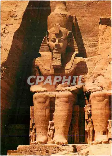 Cartes postales moderne Egypt Abou Simble Rock Temple of Ramses II