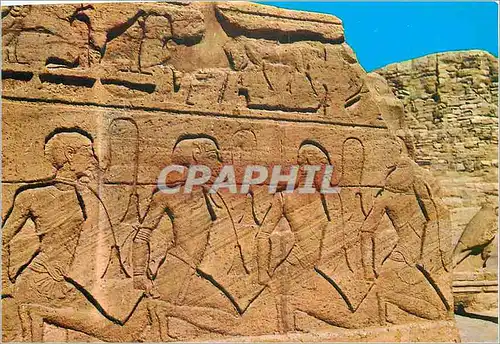 Moderne Karte Egypt Reliefs de prisonniers asiatiques