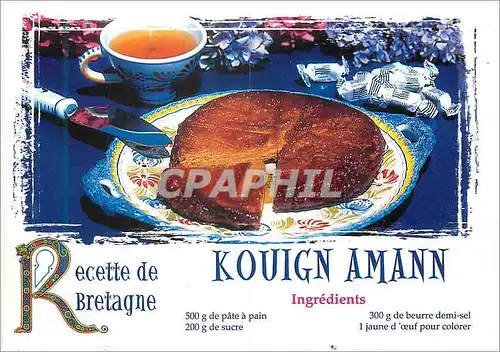 Cartes postales moderne Recettes de Bretagne Le Kouign Amann