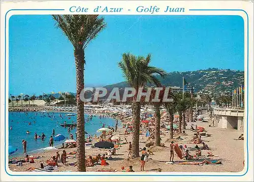 Moderne Karte Cote d Azur Golfe Juan AM Les plages du nouveau port au fond le theatre de la mer