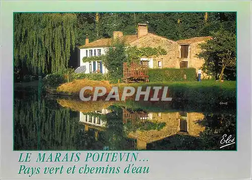 Cartes postales moderne Le Marais Poitevin Deux Sevres Cathedrale de la verdure Maison maraichine seul acces par bateau