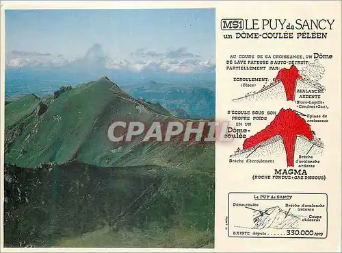 Cartes postales moderne Le Puy de Sancy un Dome Coulee Peleen