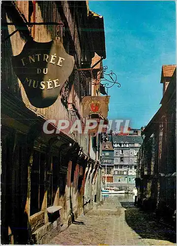 Moderne Karte Honfleur Calvados Le vieux Honfleur et le musee rue de la Prison