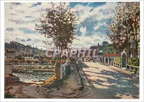 Cartes postales moderne Claudet Monet The Seine et Bougival Currier Gallery of Art Manchester USA