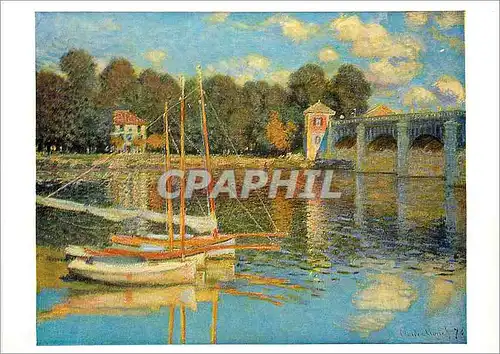 Moderne Karte Claude Monet Le pont d Argenteuil