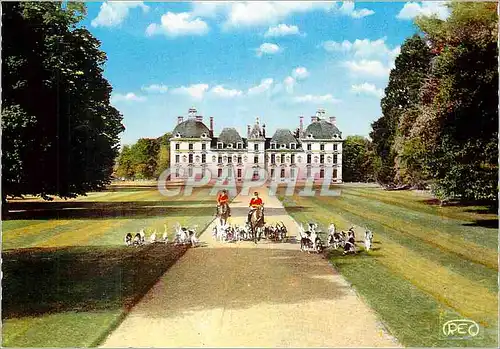 Cartes postales moderne Cheverny Loir et Cher Le Chateau Un depart a la Chasse  Chiens