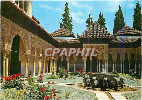 Moderne Karte Granada Alhambra Cour du Lions