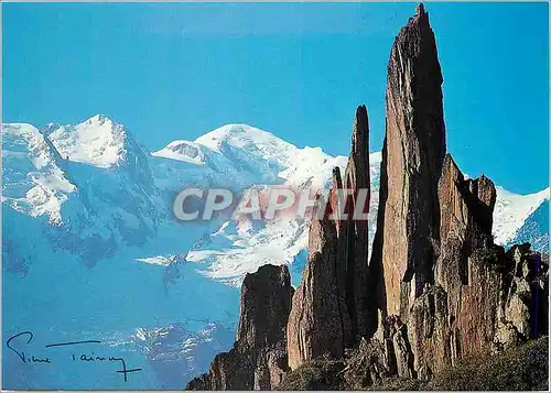 Cartes postales moderne Mont Blanc et Lames de Plan Praz