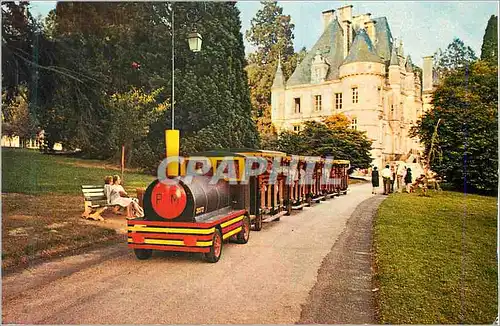 Moderne Karte Station Thermale de Bagnoles de l Orne Tesse la Madeleine Le Petit Train devant le Chateau