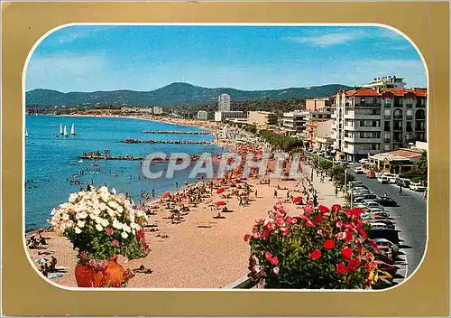 Moderne Karte Le Lavandou Var La plage et le boulevard du Front de Mer