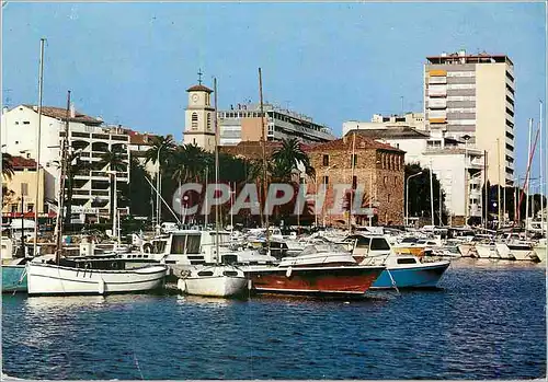 Moderne Karte Sainte Maxime Var Le Port l Eglise et la Tour Carree Bateaux