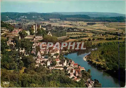 Cartes postales moderne Chateaux en Perigord Vallee de la Dordogne Site et Chateau de Beynac vus du ciel