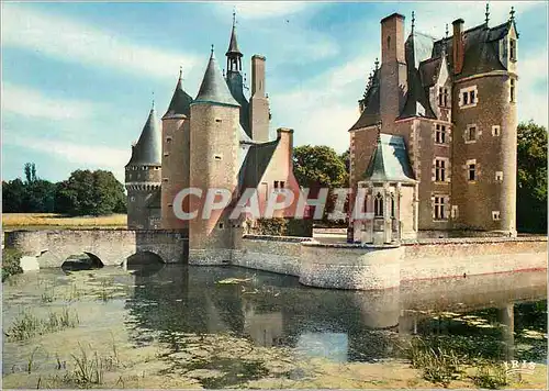 Moderne Karte Lassay s Croisne Chateau du Moulin Facade NO