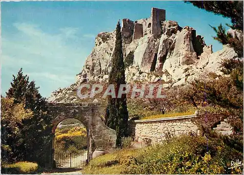 Moderne Karte Les Baux B du R Les ruines du Chateau Feodal