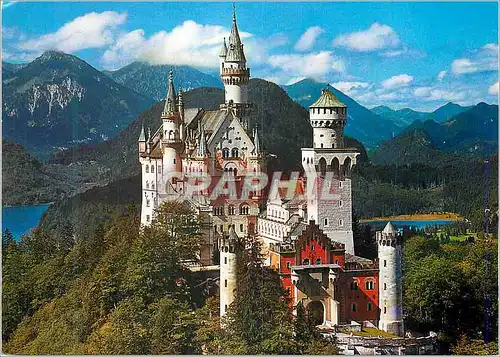 Moderne Karte Konigsschloss Neuschwanstein Chateau