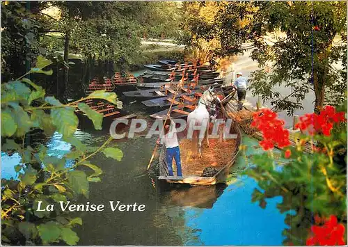 Moderne Karte La Venise Verte Embarcation au fil de l eau