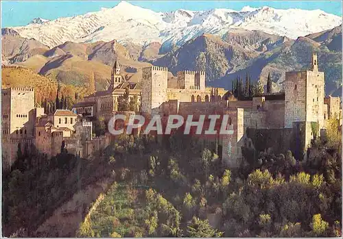 Cartes postales moderne Granada Alhambra Panoramique de la Alhambra et Sierra Nevada