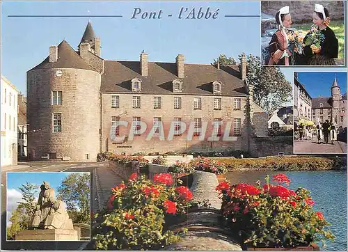 Cartes postales moderne Pont L Abbe Le chateau le costume bigouden l eglise de Lambour ND des Carmes