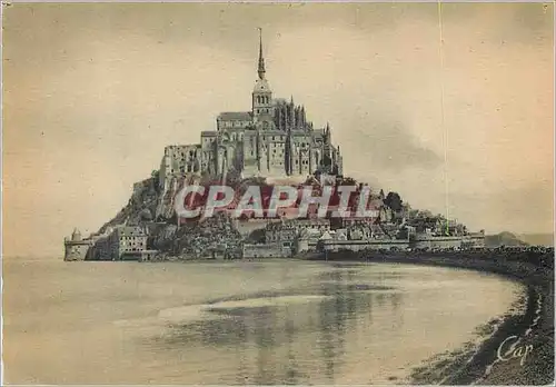 Moderne Karte Mont St Michel Cote Sud a maree haute