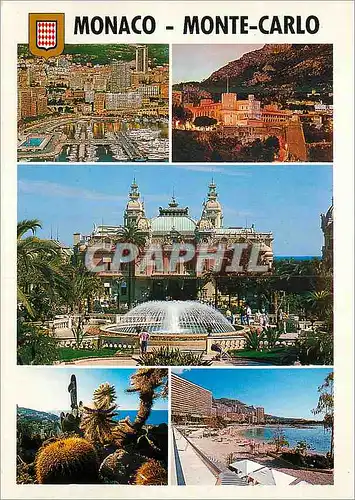 Moderne Karte Monaco Monte Carlo Vues diverses