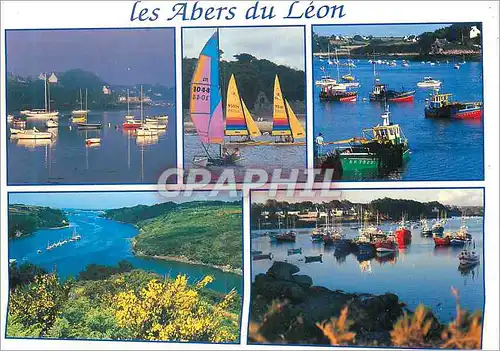 Cartes postales moderne Les Abers du Leon L Aber Benoit a Saint Pabu l ecole de voile et l anese de l Aber Wrach le port