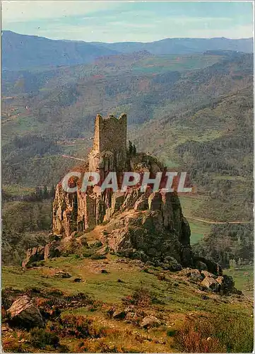 Moderne Karte Paysage du Vivarais Ruines du Chateau de Rochebonne