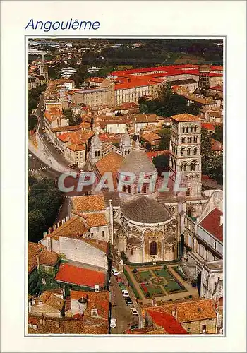 Moderne Karte Angouleme Charente Abside de la cathedrale Saint Pierre La grande tour carree