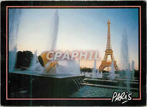 Cartes postales moderne La Tour Eiffel Le Jardin du Trocadero et ses jets d eau Paris