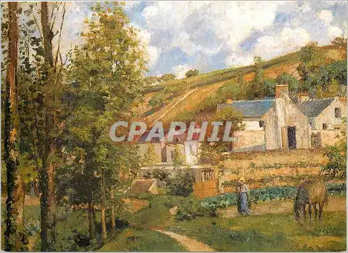 Moderne Karte Camille Pissarro Ein Winkel eines einsamen Ortes