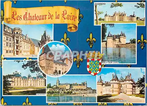 Cartes postales moderne Les Chateaux de la Loire Blois Chambord Sully sur Loire Chaumont Beaugency