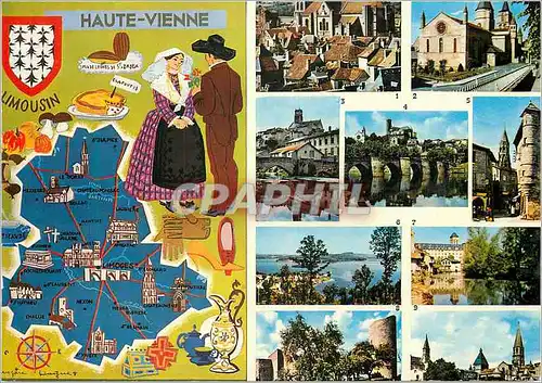 Cartes postales moderne A travers la Haute Vienne Saint Yrieix Saint Junien Bellac Limoges Saint Leonard de Noblat