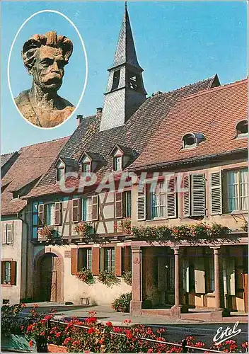 Cartes postales moderne Kaysersberg Haut Rhin La maison natale du docteur Schweitzer  prix nobel de la Paix en medaillon