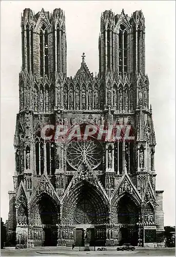 Cartes postales moderne Reims Marne La Cathedrale Notre Dame Facade Occidentale