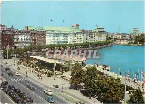 Cartes postales moderne Hamburg Jungfernstieg und Alsterpavillon