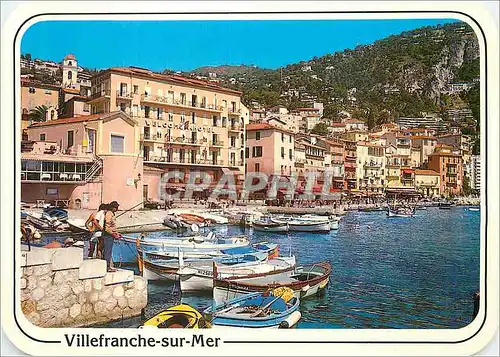 Cartes postales moderne Villefranche sur Mer Le port et les hotels Bateaux de peche