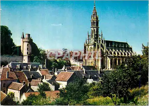Moderne Karte Chateauneuf sur Cher Cher L Eglise le chateau